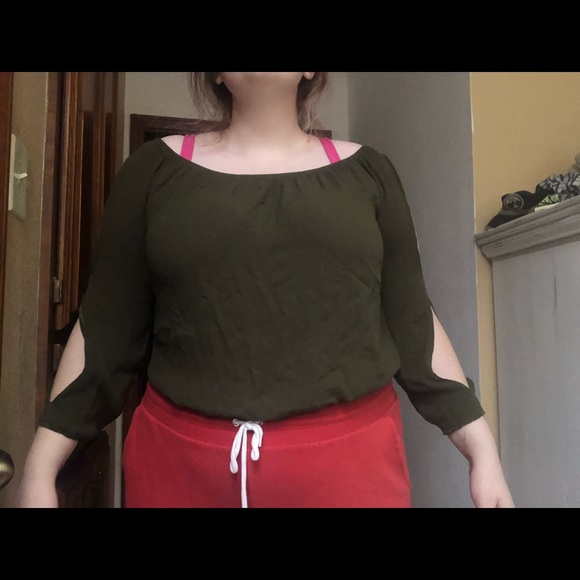 Army Green Crop Top - Picture 5 of 7